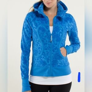 Lululemon Stretched Lined Scuba Hoodie. Blue. Measurements in pictures C…